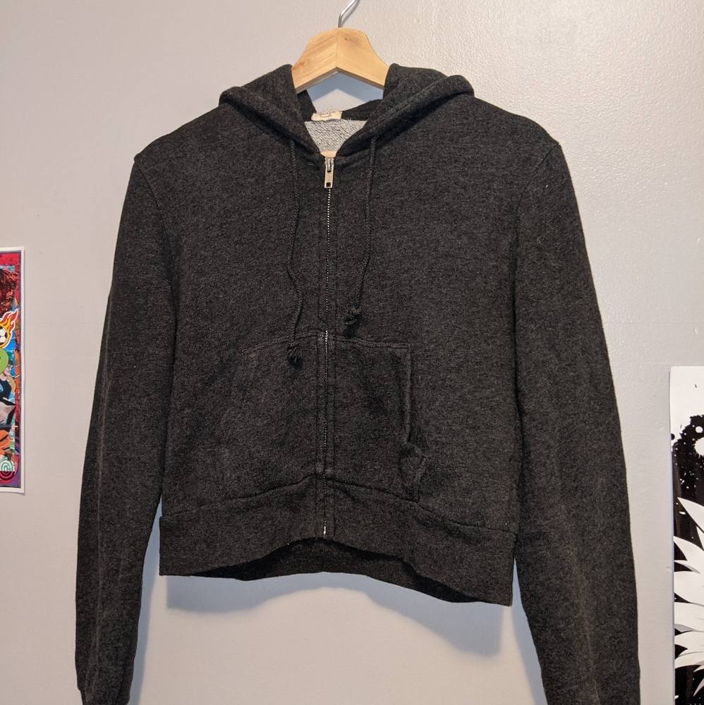 John Galt - Cropped Zip Up Sweater